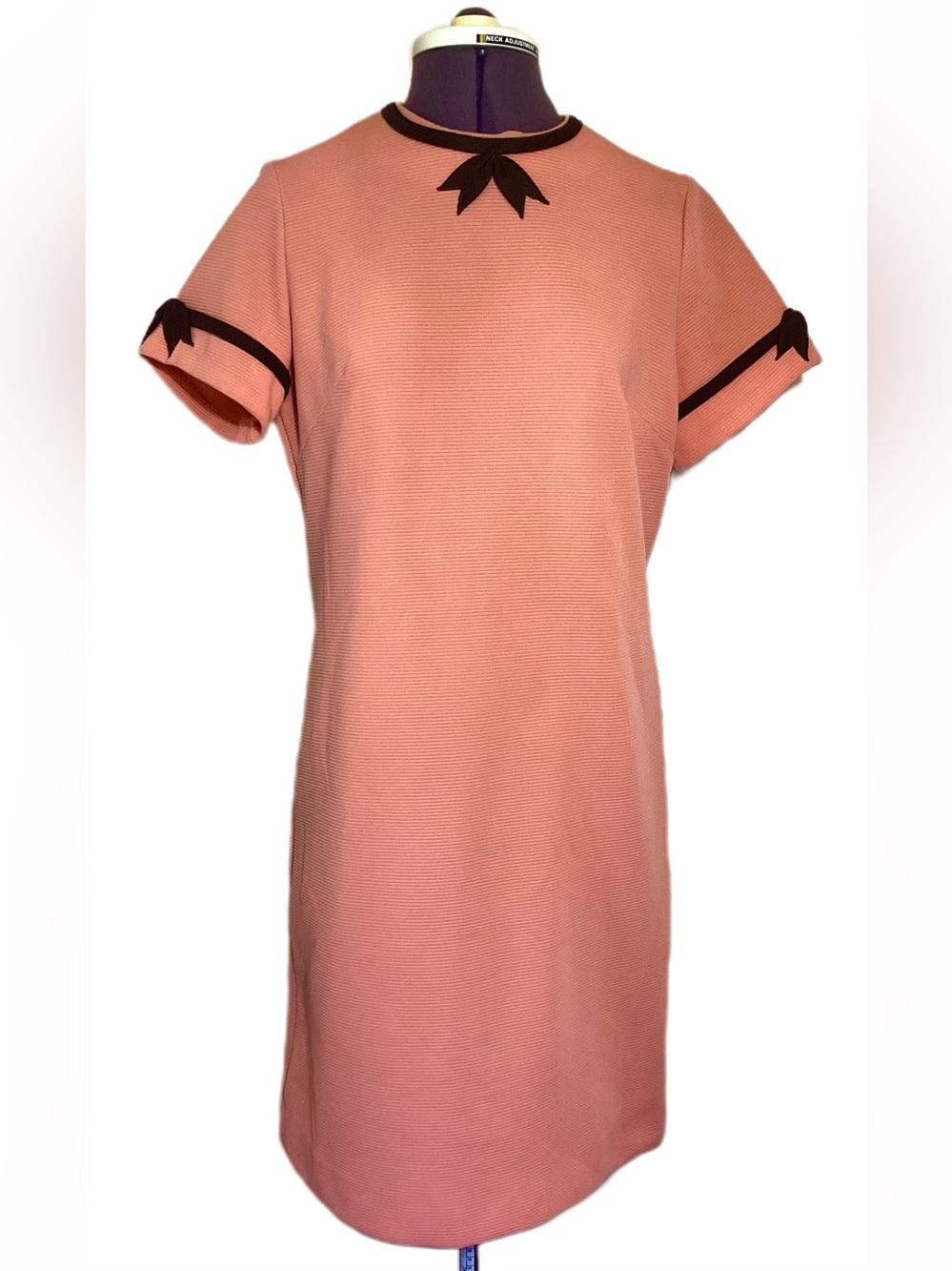 Handmade 60s Mod Retro Mini Shift Dress Size M - Picture 2 of 16